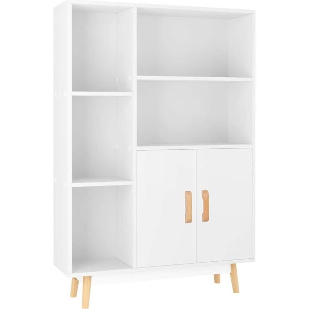 Homfa Etageres Scandinave Bibliotheque Meuble De Rangement Avec