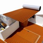 OUKANING Eva Mousse Tapis de Sol 240x90cm pour Bateau Plancher Yacht Teck Deck Feuille - Revêtement de Sol en Mousse EVA (Brun + Noir)