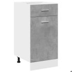 VIDAXL (Promotion octo)Meuble bas de rangement cuisine - Armoire à tiroirs "Lyon" Gris béton 40 x 46 x 81,5 cm Bois d'ingénierie 935872