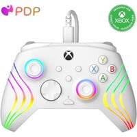 Manette filaire - PDP - Afterglow Wave - PC, Xbox One et Series X|S - 1 mois Game Pass Ultimate - Blanc