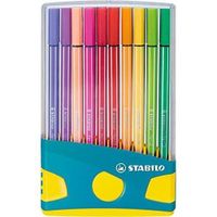 Stabilo Pen 68 Colorparade Turquoise de 20 feutres coloris assortis
