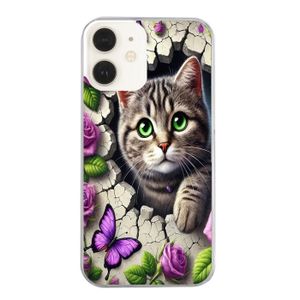 Coque Gel Souple Pour IPhone SE Avec Motif Tête De Chat - Anti-choc Et Fun