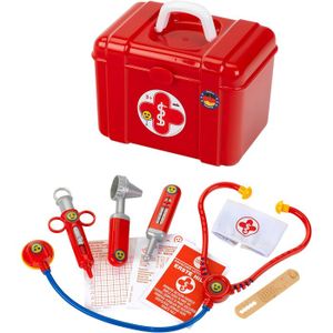 Play-Act Malette Docteur Enfant 16 Pièces Avec Stéthoscope Réaliste, Seringue Et Thermomètre Infrarouge - Dès 3 Ans