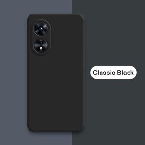 HOUSSE - ÉTUI Classique Noir OPPO A96 4G-Coque carrée en silicon