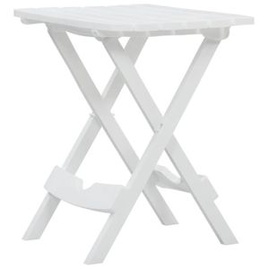 TABLE DE JARDIN  Table pliable de jardin 45,5x38,5x50 cm Blanc - LIZ7900786933512