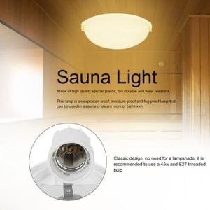 Sauna Lampe-déflagrant Lumière de Sauna Lampe de Sauna Anti-Haute Température Anti-Explosion Accessoire for E27 Fil Sauna Utilisation du Sauna Diamètre:17.5 cm 