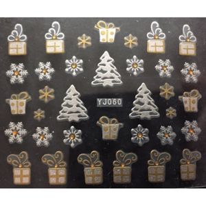 Stickers Nail Art Noël : Père Noël, Sapins, Cadeaux - Autocollants Pour Ongles Neufs