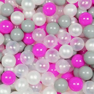 PISCINE À BALLES Mimii - Balles de piscine sèches 400 pièces - perle, transparent, gris, rosa