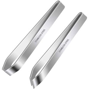 Outil de Cuisine Idéal Pince à Arêtes Poisson Pince à Épiler Poisson 12 * 2,3 cm 2 Pièces Pince à Épiler en Acier Inoxydable Pince à Épiler Plate Rapide Pour Enlever Les Arêtes de Poisson