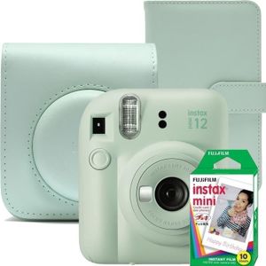 FUJIFILM - Instax Mini 12 Beyaz Fotoğraf Makinesi 10'lu Film Laporta Albüm ve FUJIFILM - Instax Mini 12 Beyaz Fotoğraf Makinesi 10'lu Film Laporta Albüm ve