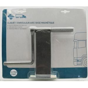 URBNLIVING Enrouleur Sangle à Cliquet Avec Base Magnétique – Rangement Pratique Treuil Camion Remorque