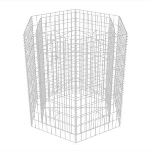 PIERRE - GABION PIERRE Lit surélevé à gabion hexagonal KEENSO - 100x90x100 cm - Acier galvanisé - Grande capacité de charge
