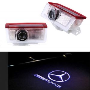 Projecteur de bienvenue pour porte de voiture avec 2 LED, lumière ombre  fantôme pour Mercedes Benz classe C W201 W202 W203 W204
