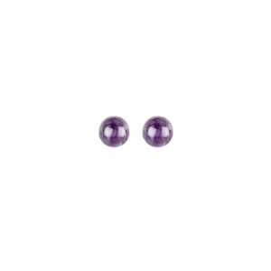 Argent 925 Améthyste Cz Ovale Boucles D/'oreilles Clou