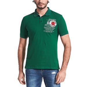 POLO Polo Homme revers Broderie d'étiquettes impression T shirt Hommes VêTement Masculin-Vert