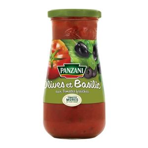 SAUCE PÂTE ET RIZ PANZANI - Sauce Olive Basilic 400G - Lot De 4
