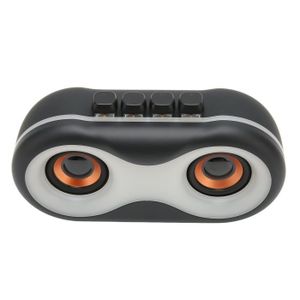 ENCEINTE NOMADE Qiilu Enceinte Portable Mini Lumières RGB Haut-parleurs Doubles Fil Subwoofer pour Extérieur