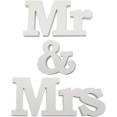 Lettres En Bois Mr & Mrs, Mr Et Mrs Decoration Mariage Table, Mr Mrs Deco Maison
