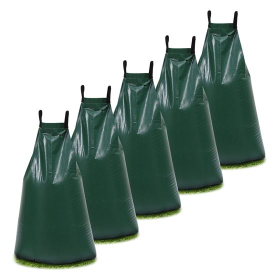 Sacs D'irrigation Pour Arbres 3 Pièces - 75 Litres Chacun, Arrosage Goutte à Goutte Automatique, Résistants Aux UV, Avec Fermeture éclair - Pour Jeunes Arbres Et Plantations