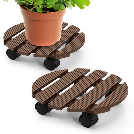 SmaUnicorn Lot de 2 roulettes universelles pour plantes - 30 cm - Avec roulettes - Palette à SmaUnicorn Lot de 2 roulettes universelles pour plantes - 30 cm - Avec roulettes - Palette à