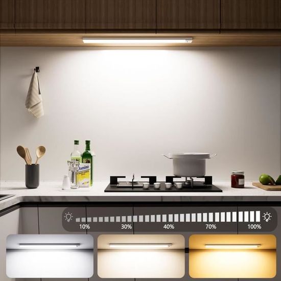 Lampe LED Rechargeable Pour Placard - Détecteur De Mouvement, 3 Couleurs, 3 Modes - Lot De 2