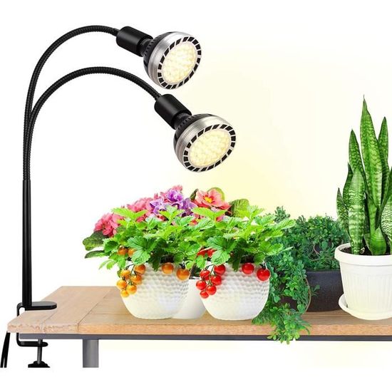 Lumière de croissance de plantes d'intérieur Lampe de plantes grandissantes  de 100 LED à spectre complet Lampe de culture HB010 - Cdiscount Jardin