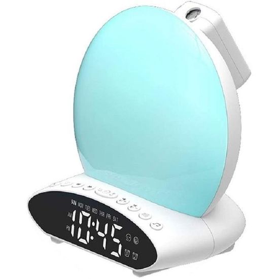 REVEIL SIMULATEUR D'AUBE Réveil Lumière à Projection,Lampes de Réveil — free download