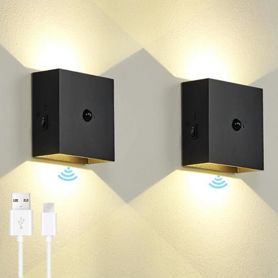 Lampe LED Rechargeable Joyzy - 33cm Avec Détecteur Mouvement - Pour Cuisine, Placard, Escalier - 2 Pièces Sans Fil
