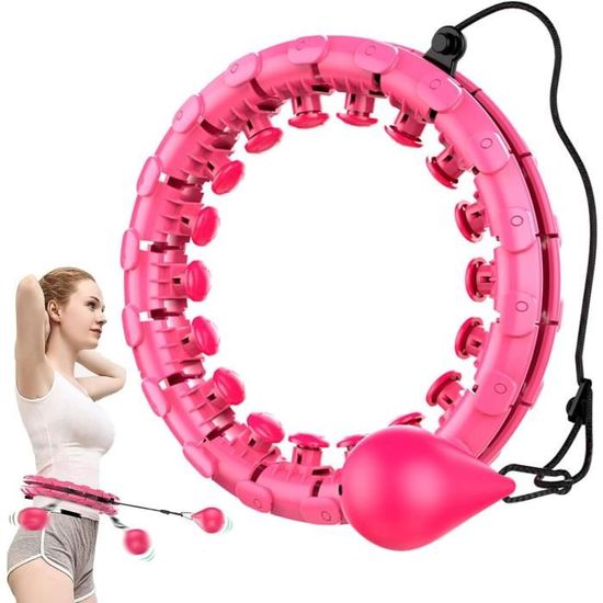 Hula Hoop Fitness,Hula Hoop Lesté Avec Noeud De Massage Et 24 Pièces