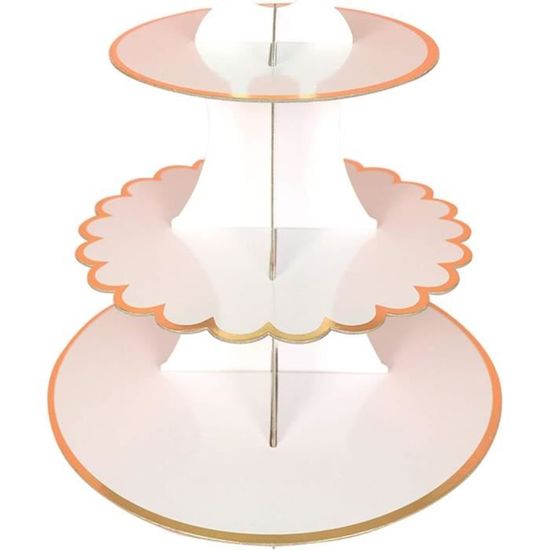 Présentoir à Cupcakes Sirène à 3 Niveaux, 2 Pièces, Plateau à