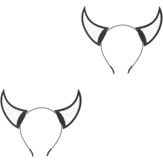 2 Pièces Bandeau Diable Serre Tete Corne De Diable Cornes