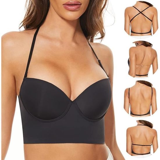 Soutien-gorge Dos Nu Invisible LUNNER'S SECRET - Bretelles Convertibles, Sans Armatures, Léger Rembourrage, Pour Robes Décolletées