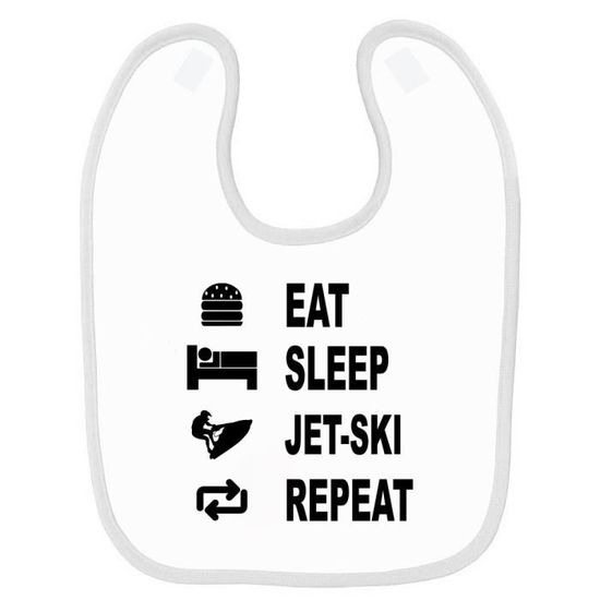 Bavoir bébé imprimé jet-ski m/'appelle