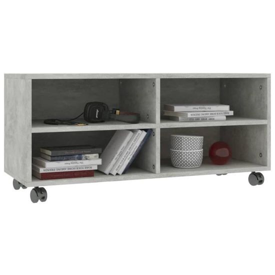 Meuble TV Avec Prises Et éclairage LED – 150x35x65 Cm – 4 Compartiments Ouverts, 2 Placards – Blanc/noyer