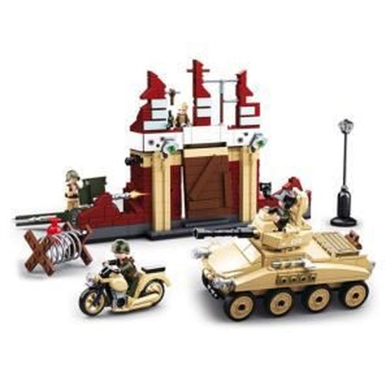Lego Sluban Jeu de construction brique emboitable compatible lego wwii 2ème  guerre mondiale voiture amphibie allemande militaire armé m38 b0690 soldat  articulé