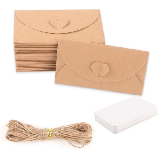 50 Enveloppes Kraft Blanches 12.5 X 17.5 Cm - Adhésif Humide, Pour Invitations Mariage, Cartes De Vœux, Occasions Spéciales