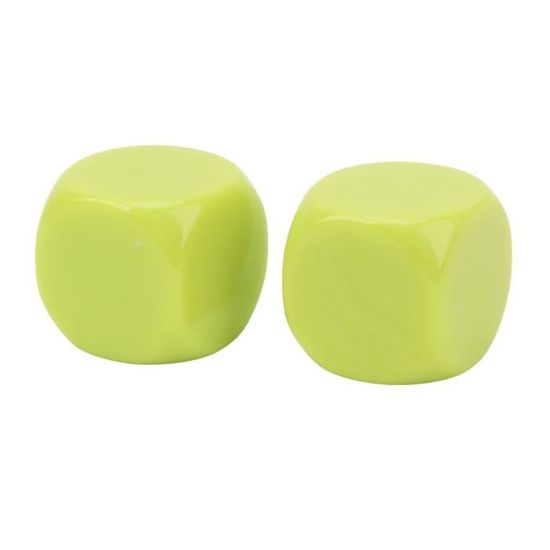 2 Dés Ronds En Mousse 50mm - D6 Chiffrés 1 à 6 - Jaune & Noir - Koplow Games