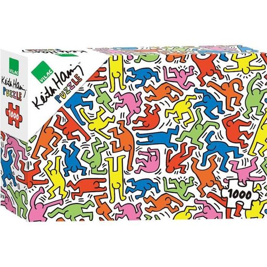 Puzzle Keith Haring 1000 pièces - Vilac - Thème Tableaux et peintures - Age 9 ans et plus - Mixte - Orange
