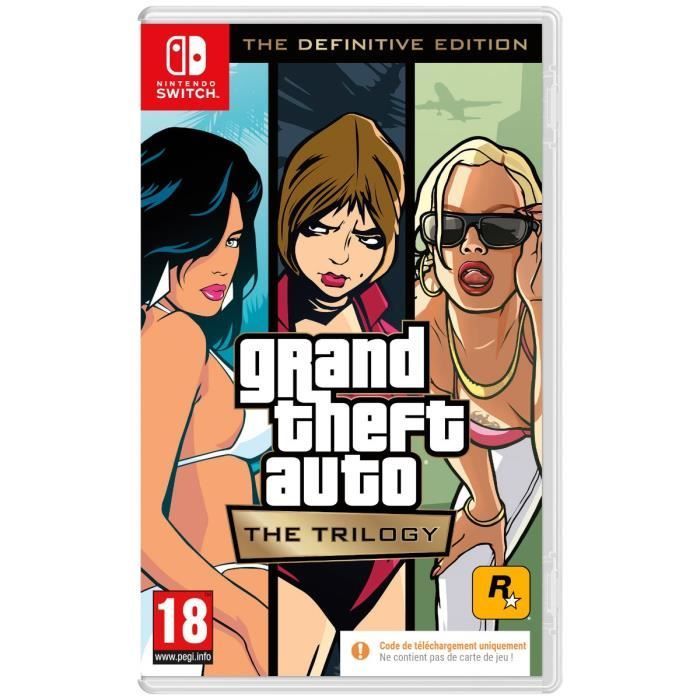 GTA The Trilogy The Definitive Edition Jeu Nintendo Switch Code in a box