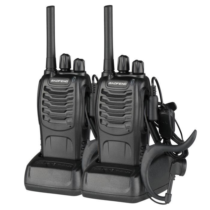 2PCS BF-88E Talkie-walkie en veille ultra-longue 1500mAh