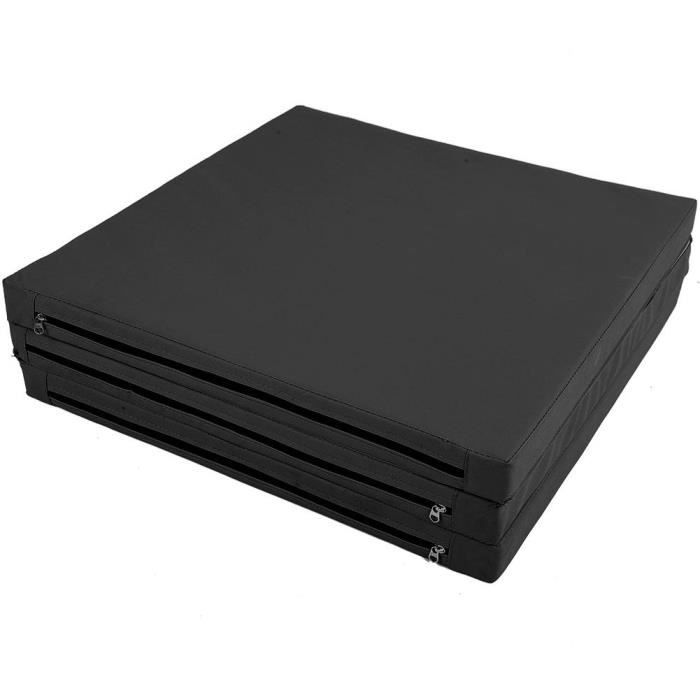 Tapis de yoga Sports pliable gymnase exercice entraînement gymnastique danse fitness (noir)