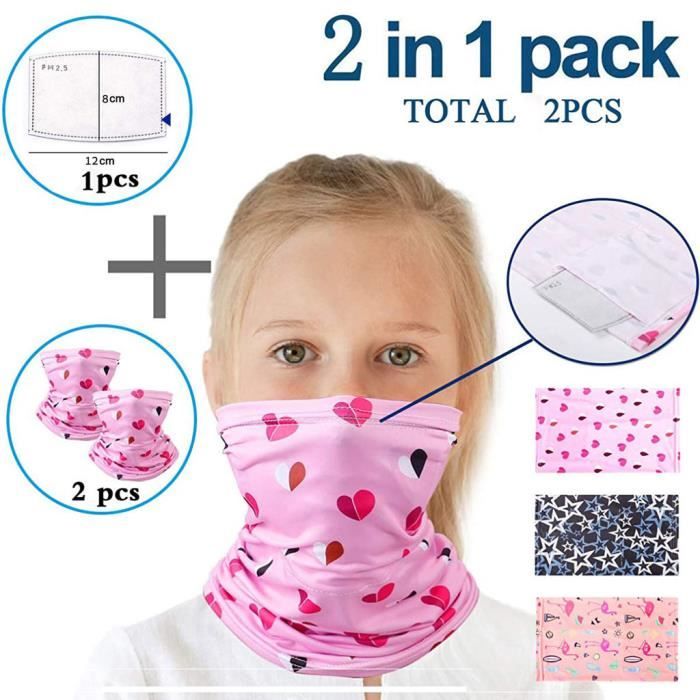Enfants Bandanas Tour de cou Demi-visage Filtres de sécurité polyvalents Masque anti-poussière ZCB200529017E