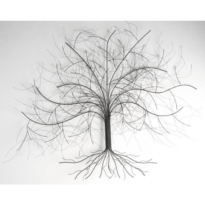 Décoration murale arbre en métal