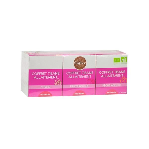 Gifrer Maman Coffret Tisane Allaitement Bio Lot de 3 x 10 sachets