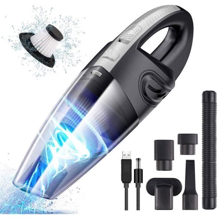 LEXLIFE Aspirateur à main sans fil - 3,200 Pa - 120W - Collecteur de 500 ml - Filtre HEPA, Suceur plat et Brosse inclus