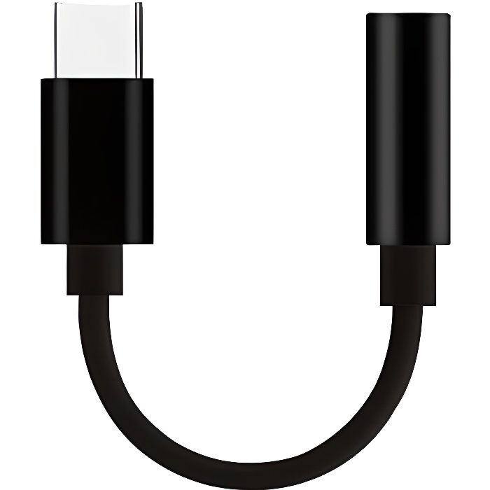 Type C à 3.5mm jack écouteur Câble USB C Casque Adaptateur Audio pour huawei p30 p20 mate 30 pro Nova 5 honour 20 n - Black - JB1370