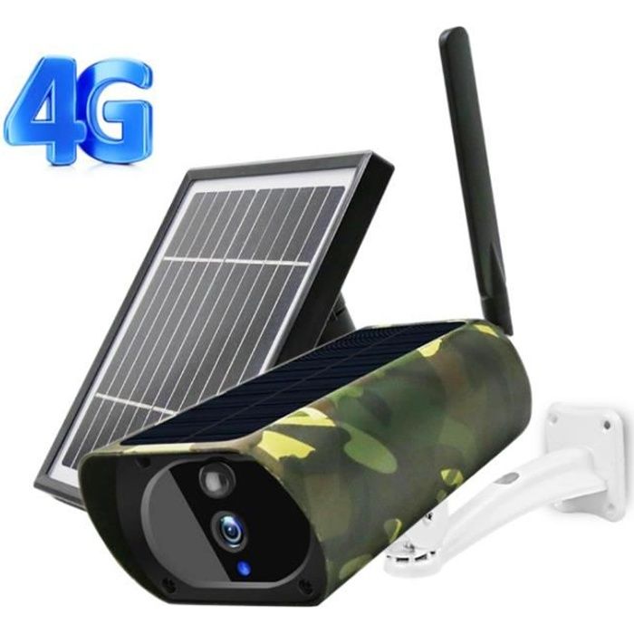 4G Caméra Solaire IP 1080P HD Sans Fil Panneau Solaire Extérieur CCTV Caméra de Surveillance IP66 étanche