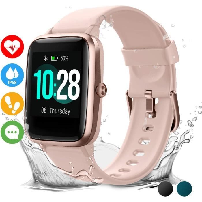 Montre Connectée Homme Femmes Smartwatch étanche Smart Watch Toute la journée fréquence Cardiaque et Suivi d'activité, Fitness Track
