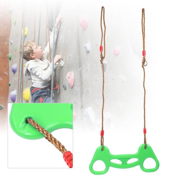 Anneau de Traction Multifonctionnel avec Corde Jouet de Balançoire Enfants pour Extérieur Intérieur(Vert )