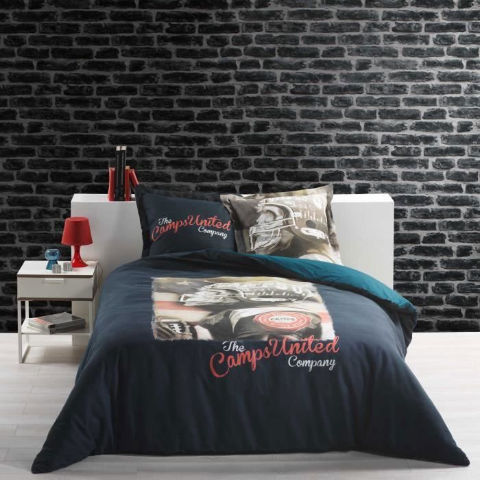 CDaffaires parure 3 p. 240 x 220 cm imprime 42 fils dessin place camps football